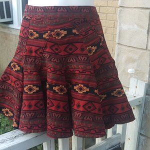 tribal print skirt